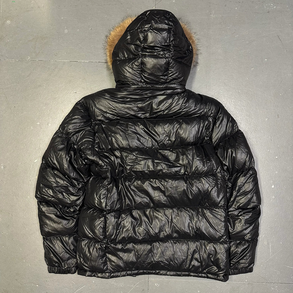 Final Sizes: Fur Hood Puffer Jacket In Black