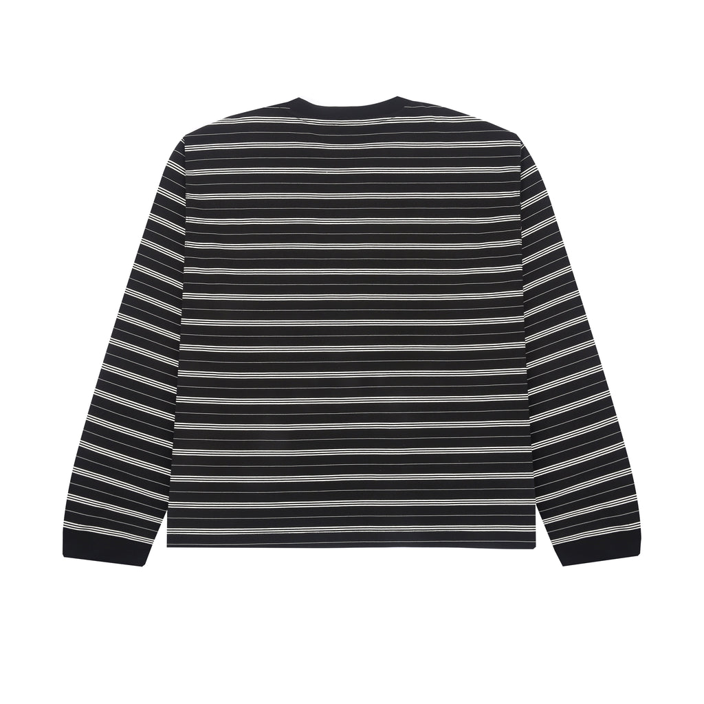 BLUZA W PASKI Z DŁUGIM RĘKAWEM - Czarny