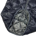 Ultime taglie: giacca imbottita con impuntura a rombi nera