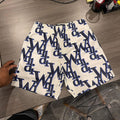 Lässige Mesh-Shorts mit Buchstaben-Print