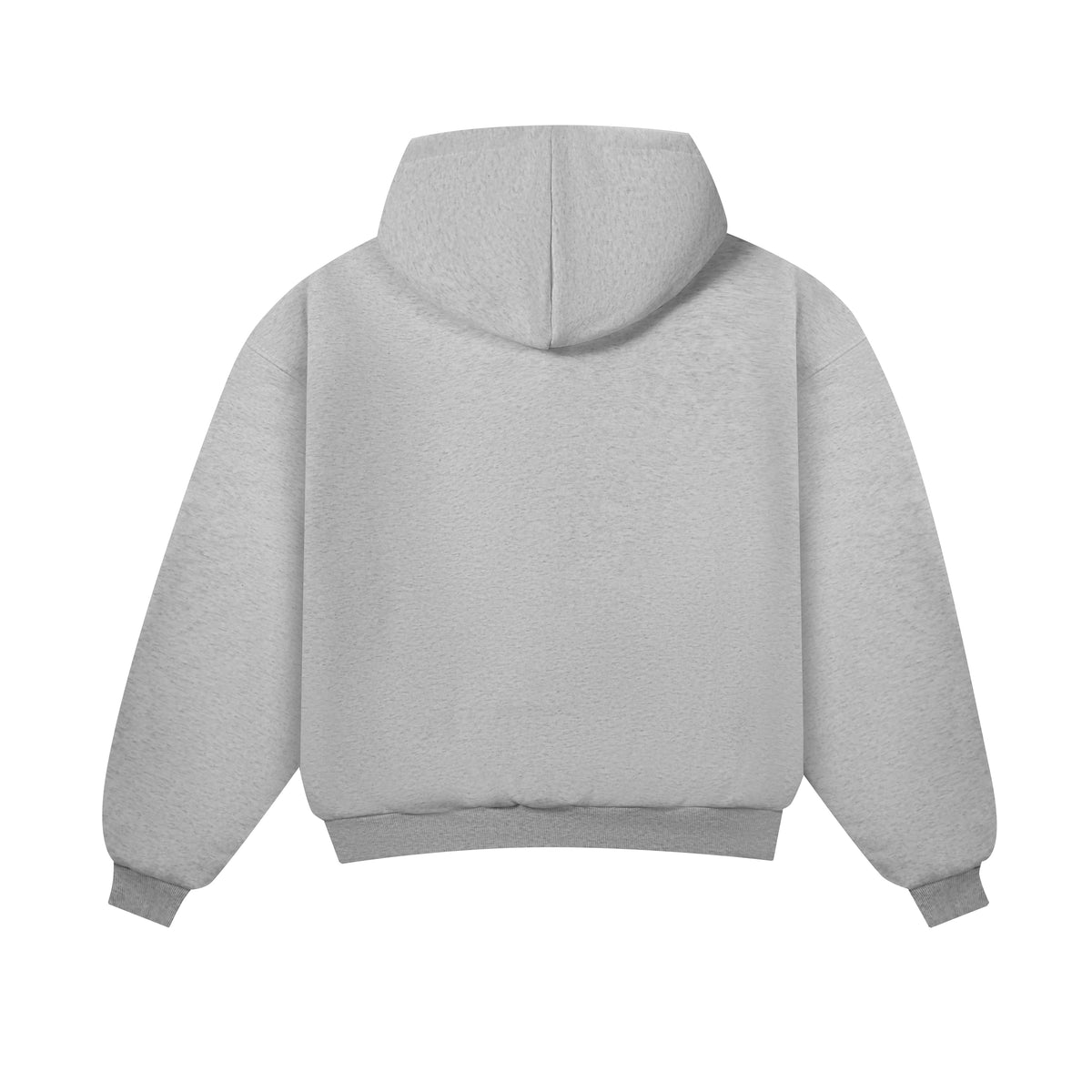 Sweat à capuche zippé réversible à carreaux V2 (Gris clair / Bleu marine délavé)