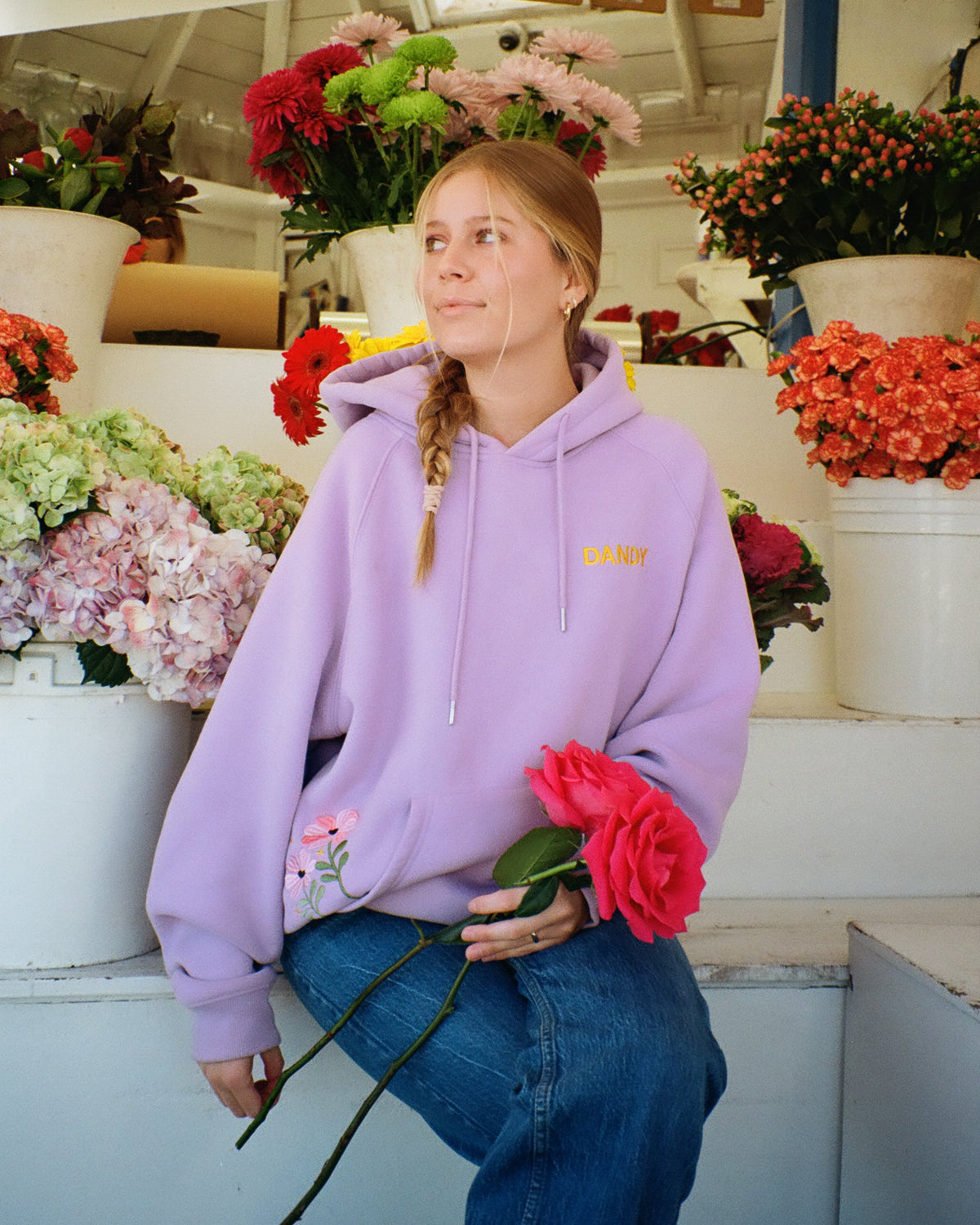 Sweat à capuche oversize « Gift Giving » Lux, couleur lavande