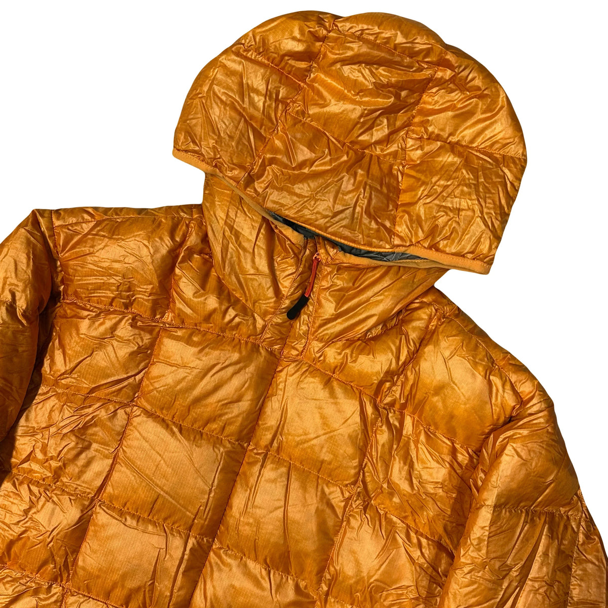 Final Sizes: Square Stitch Puffer Jacket In Orange