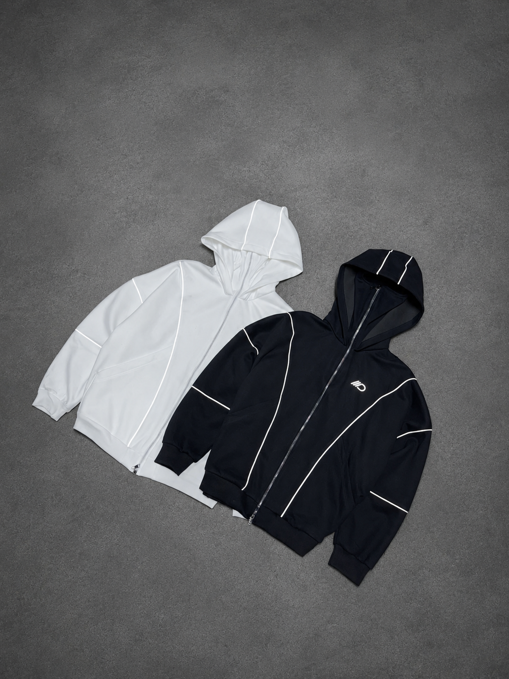 Sweat à capuche zippé « LIGHTNING » noir