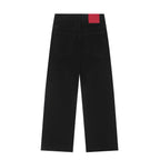 Onyxschwarze Baggy-Jeans