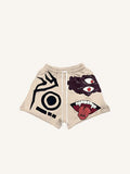 Szorty ze ściągaczem w pasie i nadrukiem Eye&Tongue&Graphic Faux Decal
