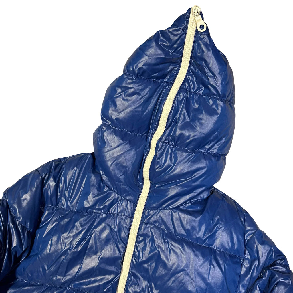 Endgrößen: Pufferjacke in Blau & Weiß
