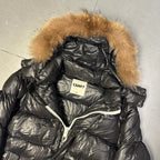 Final Sizes: Fur Hood Puffer Jacket In Black