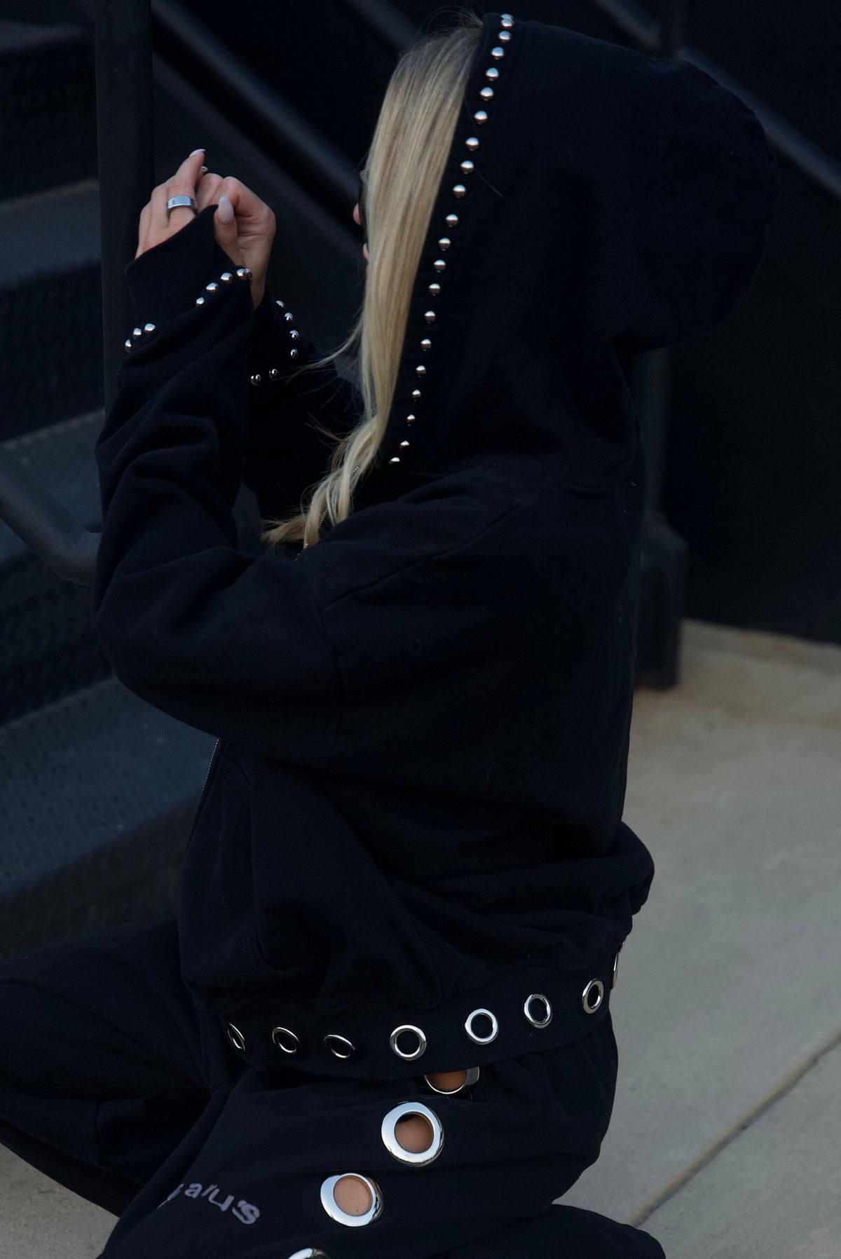 Eyelet & Stud Sweatshirt