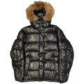 Final Sizes: Fur Hood Puffer Jacket In Black