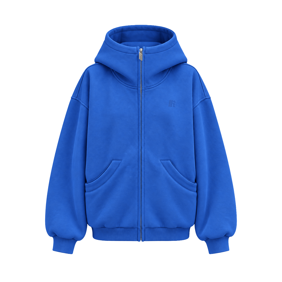 Zware hoodie met acid-wash-effect