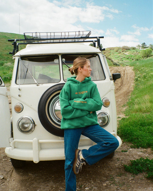 Sweat à capuche oversize "Car Camping" Lux