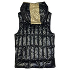 Ultime taglie: gilet imbottito con cappuccio nera