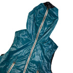 Dernières tailles : Gilet matelassé à capuche en bleu