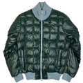 Endgrößen: Square Stitch Puffer-Jacke in Dunkelgrün & Blau