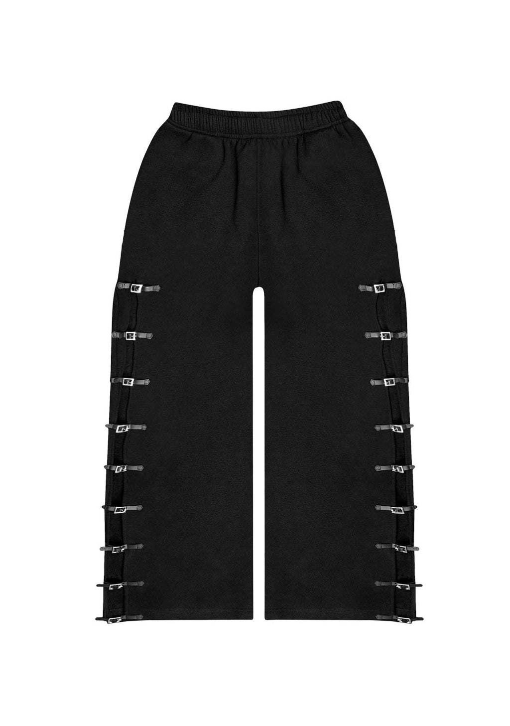 OVERSIZED-JOGGINGHOSE MIT SCHNALLEN-DETAIL SCHWARZ
