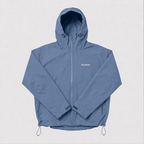 Wasserreaktive Geparden-Regenjacke – Blau