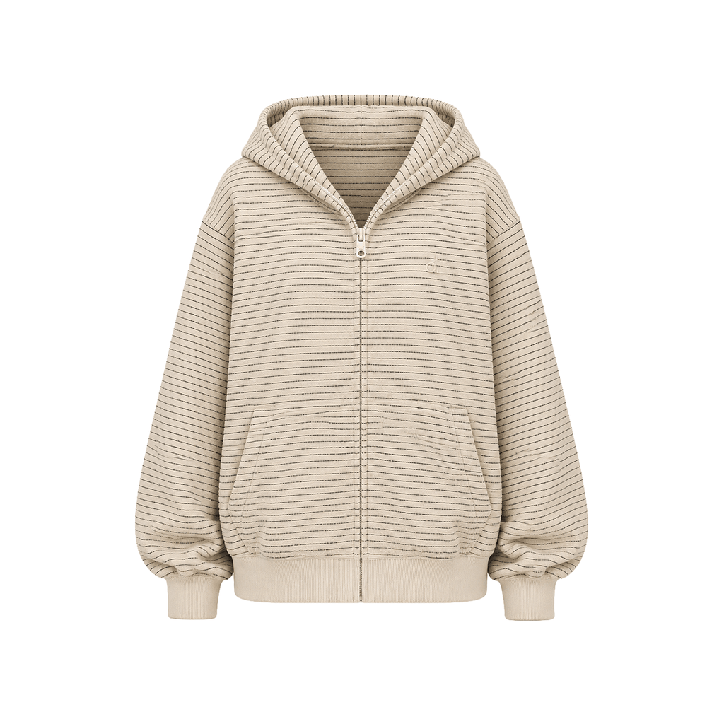 Felpa con cappuccio e zip Baby Stripe
