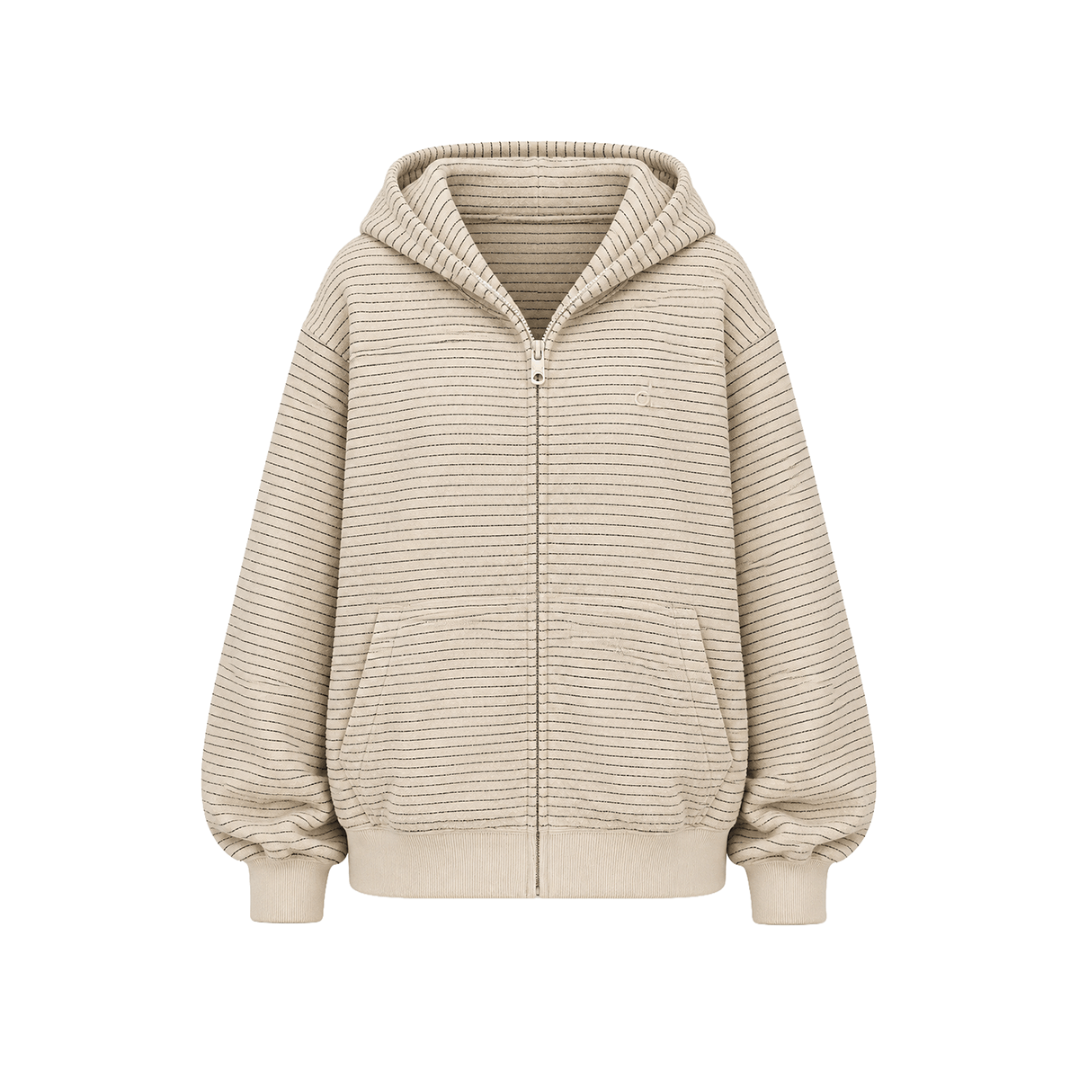 Felpa con cappuccio e zip Baby Stripe