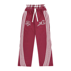 Joggingbroek met strepen - bordeauxrood
