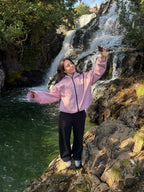 Water Reactive Cheetah Rain Jacket - Pink