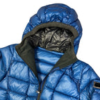 Final Sizes: Square Stitch Puffer Jacket In Blue