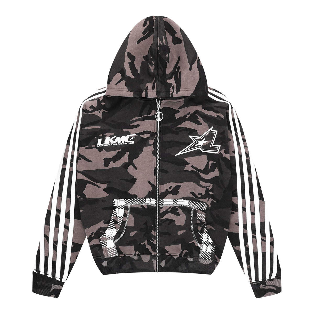 Zip Hoodie Striped - Camo