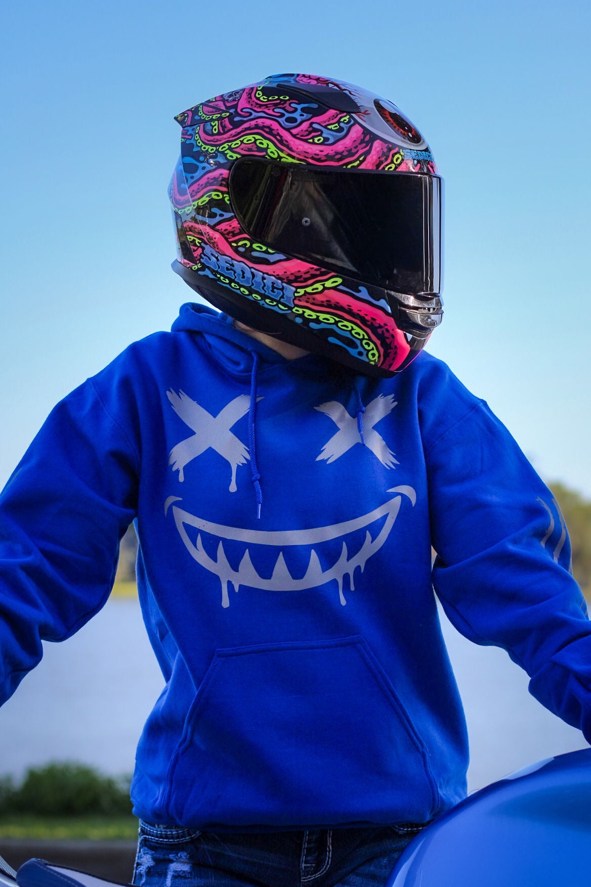 Reflecterende hoodie X-Eyes om in te rijden
