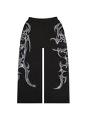PANTALON DE JOGGING OVERSIZE À STRASS CRASH NOIR