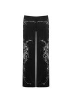 Pantaloni della tuta in velluto CURSE RHINESTONE neri