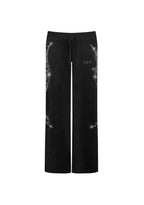 Pantaloni della tuta in velluto CURSE RHINESTONE neri