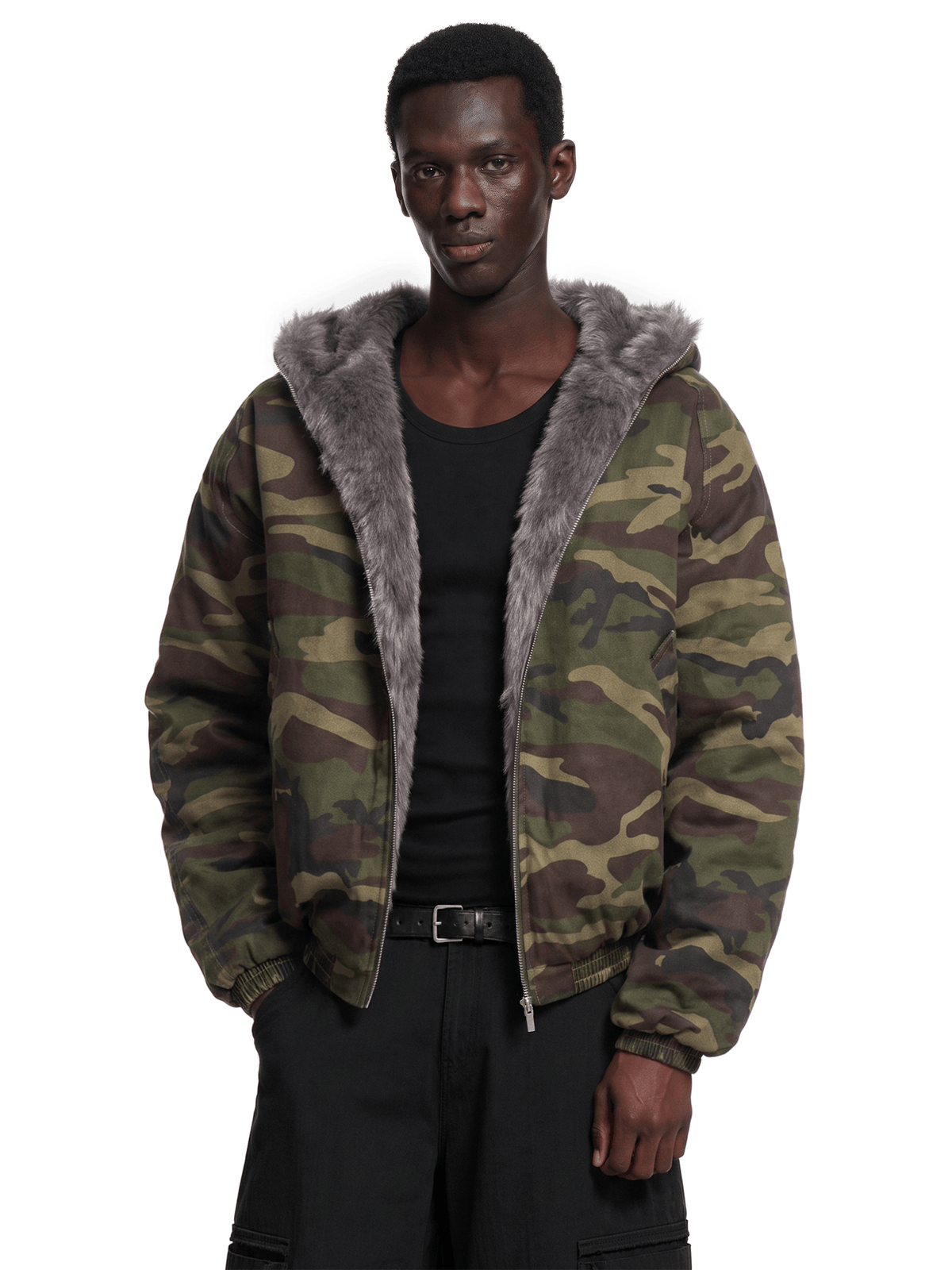 Veste sherpa camouflage
