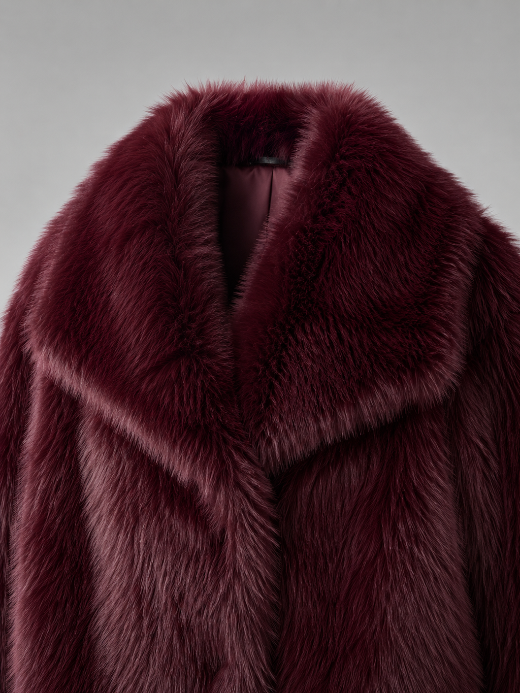 Veste courte en fausse fourrure peluche pour femme