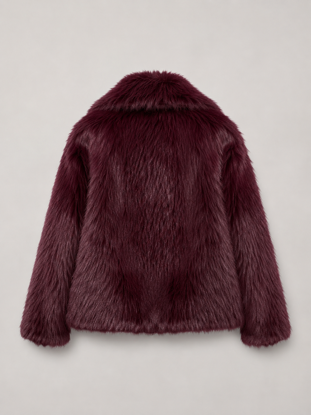 Veste courte en fausse fourrure peluche pour femme