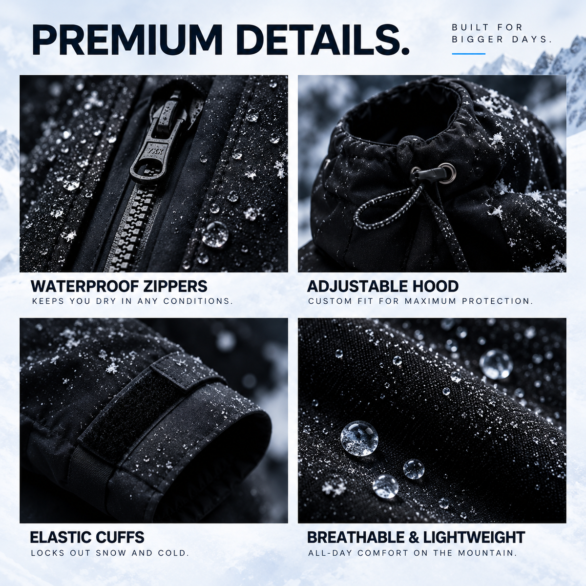 Water-Reactive Color-Shift Snow Jacket