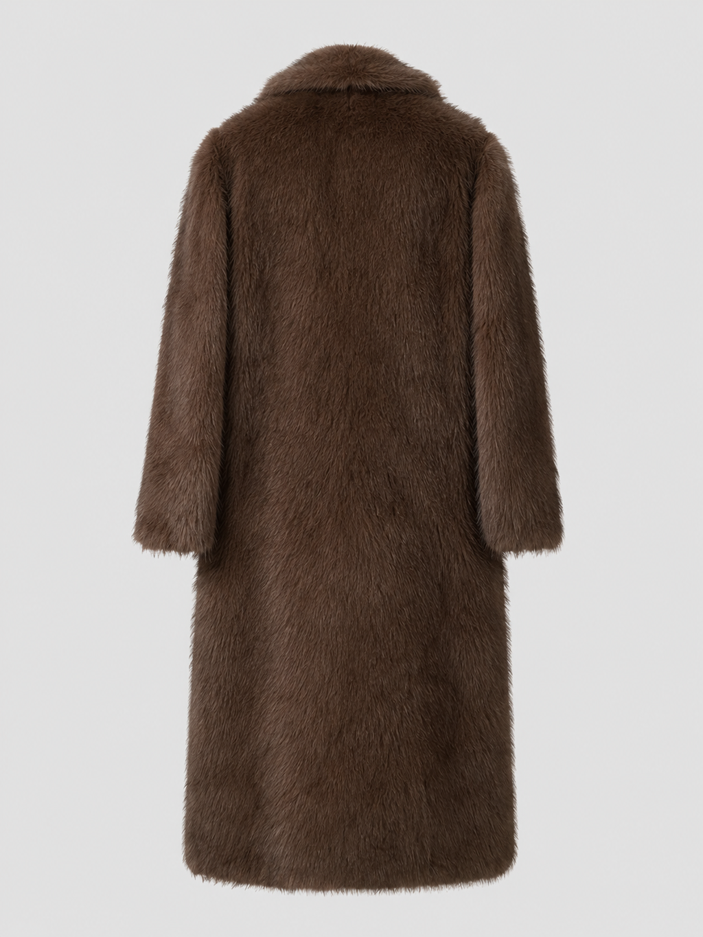 Manteau long en fausse fourrure pour femme