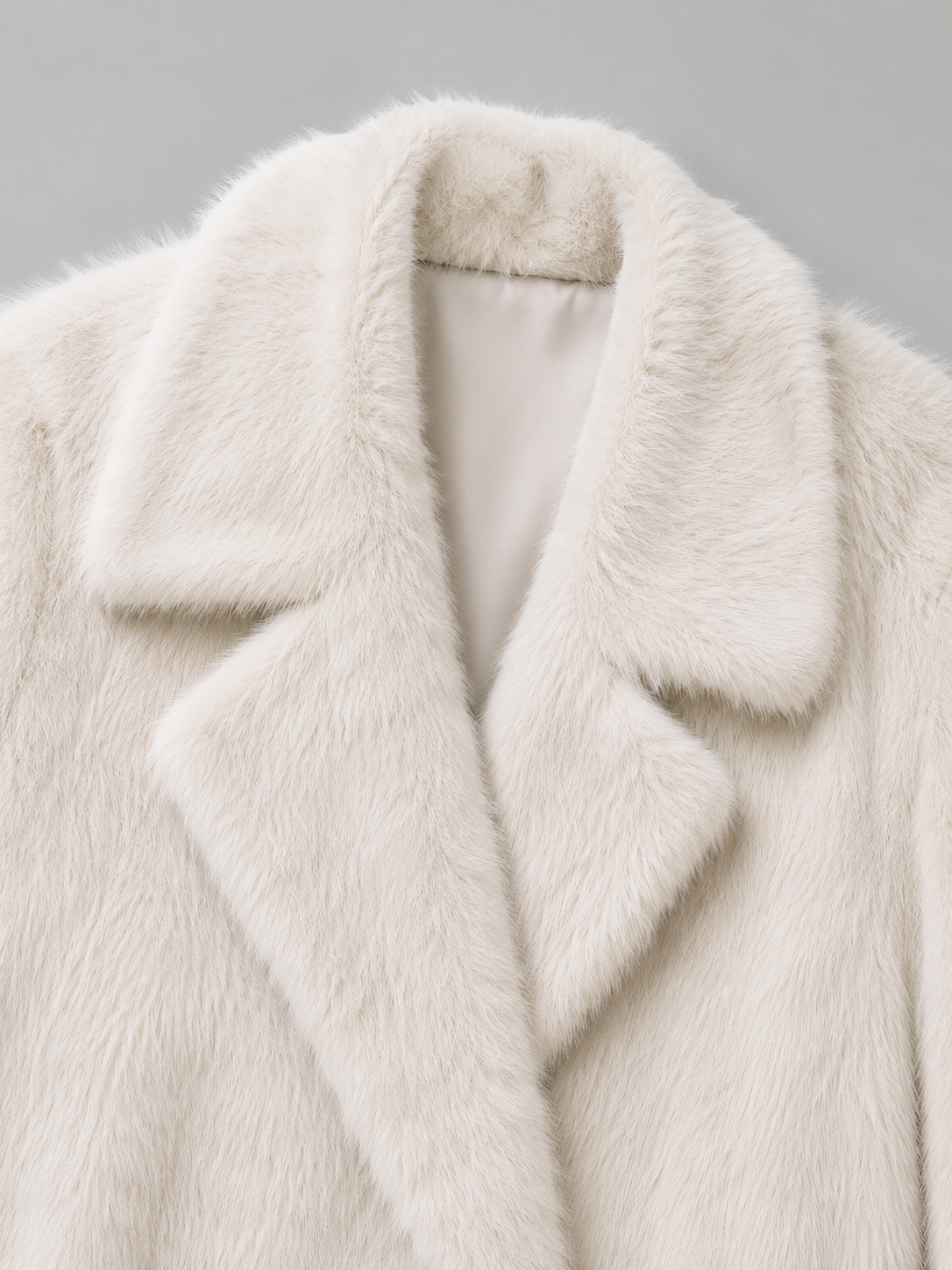 Manteau long en fausse fourrure pour femme