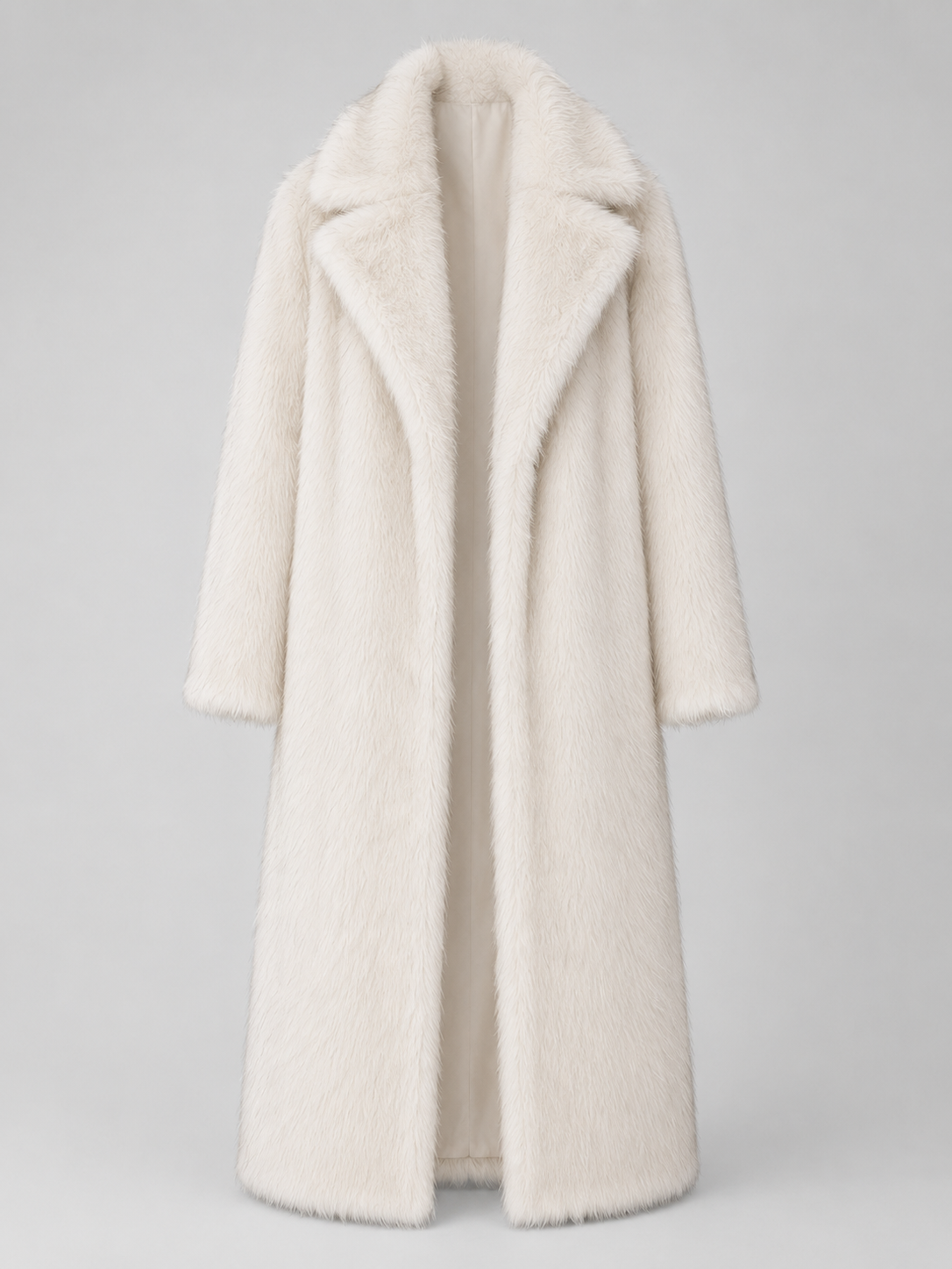 Manteau long en fausse fourrure pour femme