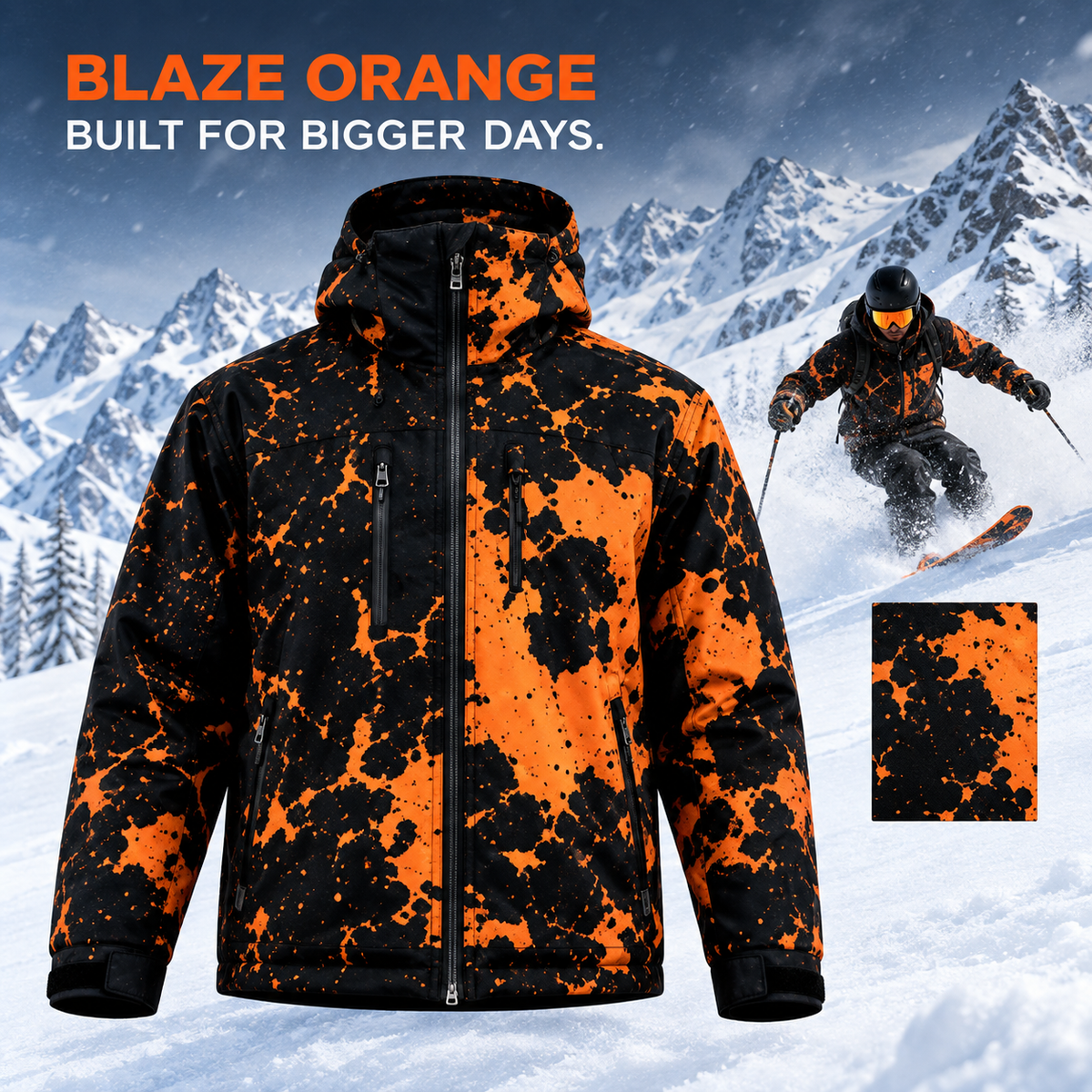 Water-Reactive Color-Shift Snow Jacket