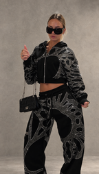 Pantalon de jogging Ascent à strass noirs