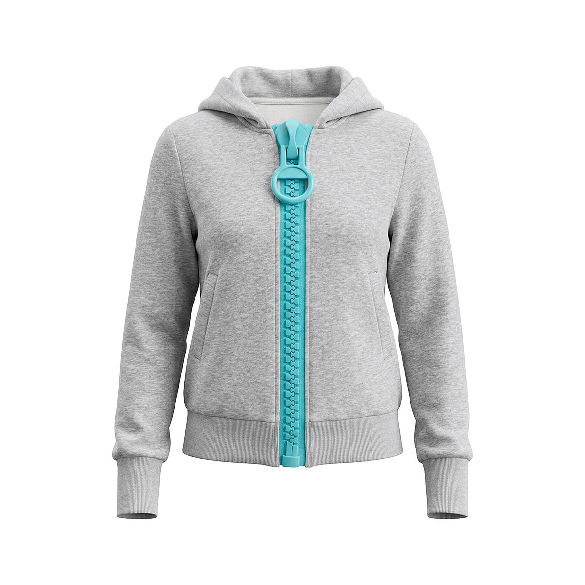 Sweat à capuche zippé en maille épaisse
