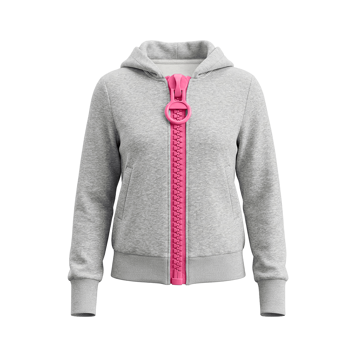 Sweat à capuche zippé en maille épaisse