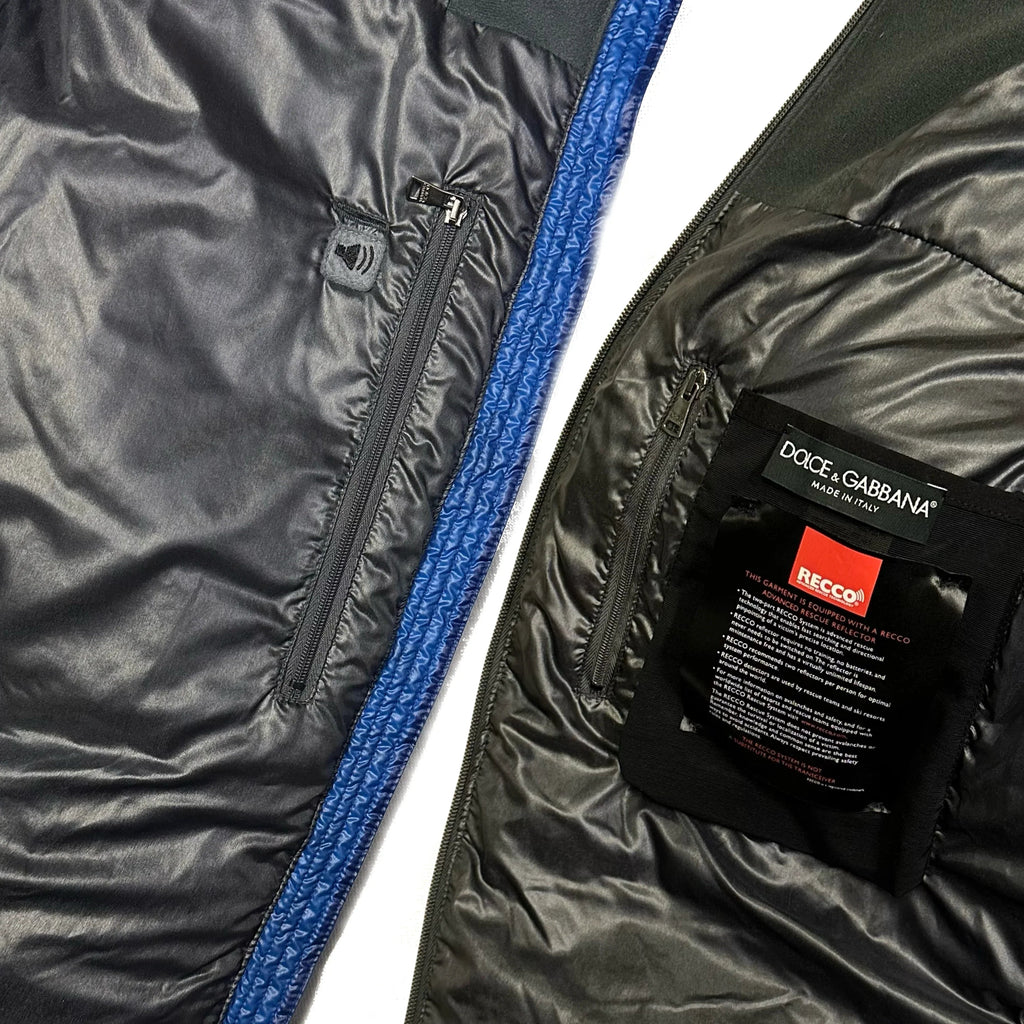 Final Sizes: Square Stitch Puffer Jacket In Blue
