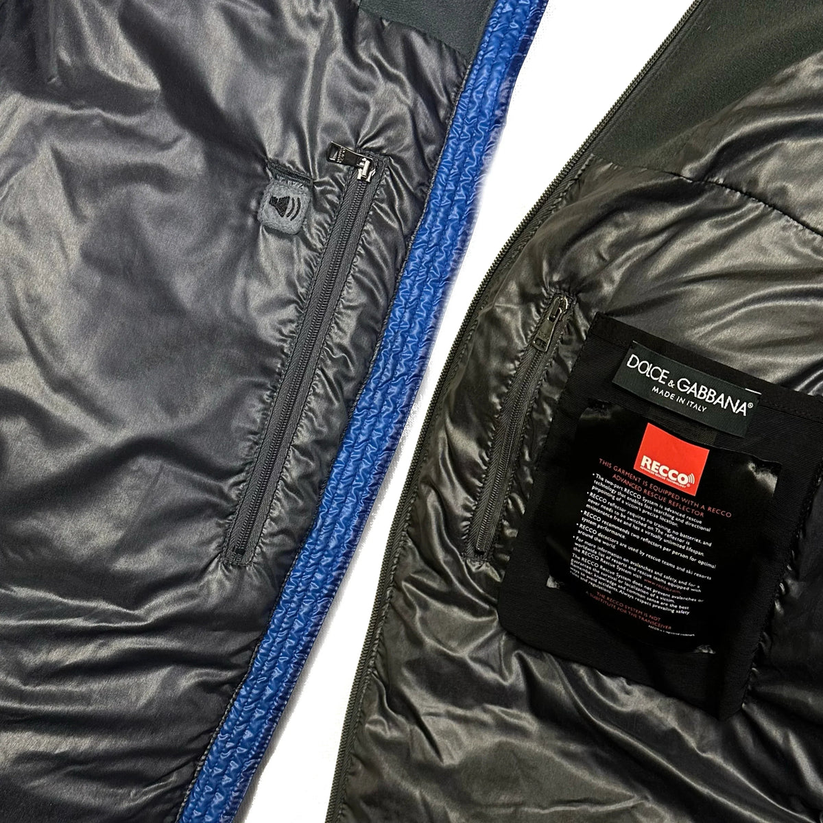 Final Sizes: Square Stitch Puffer Jacket In Blue