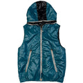 Final Sizes: Hooded Puffer Gilet In Blue