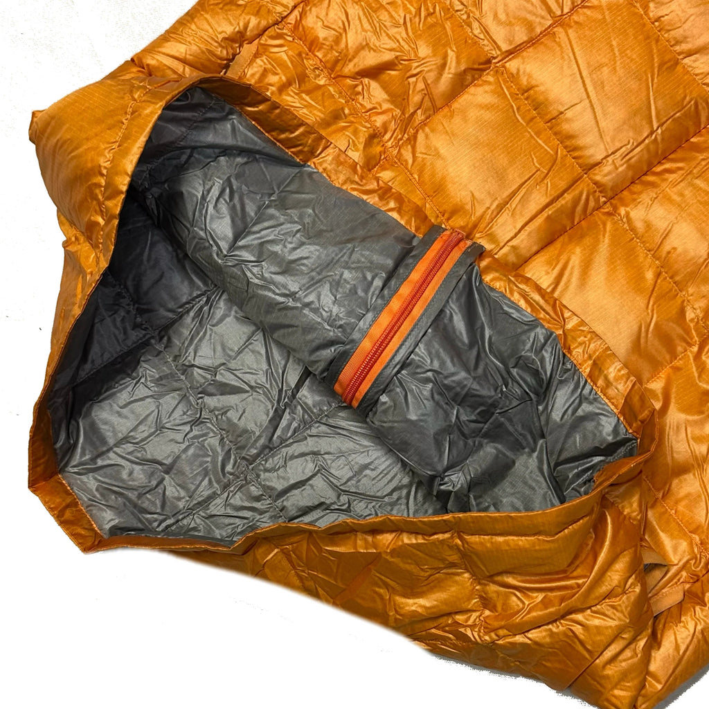 Final Sizes: Square Stitch Puffer Jacket In Orange