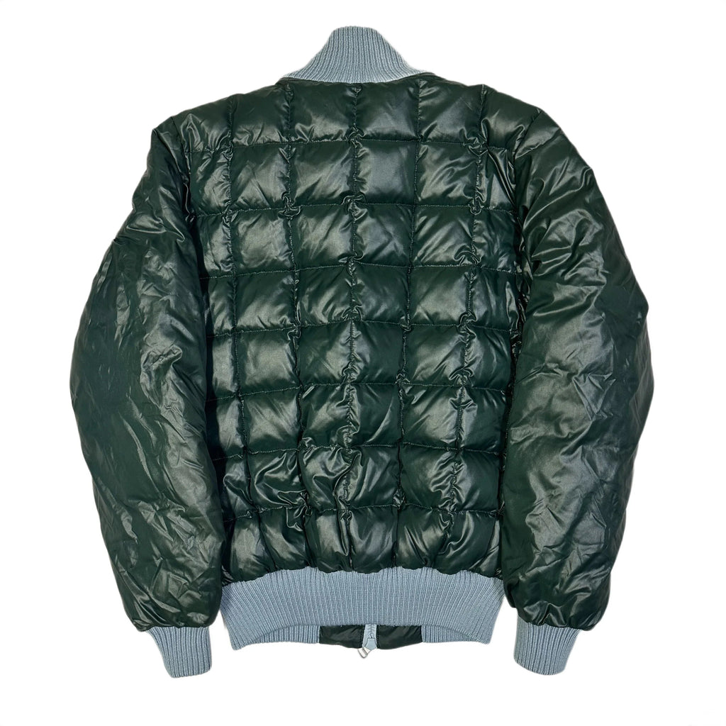 Endgrößen: Square Stitch Puffer-Jacke in Dunkelgrün & Blau