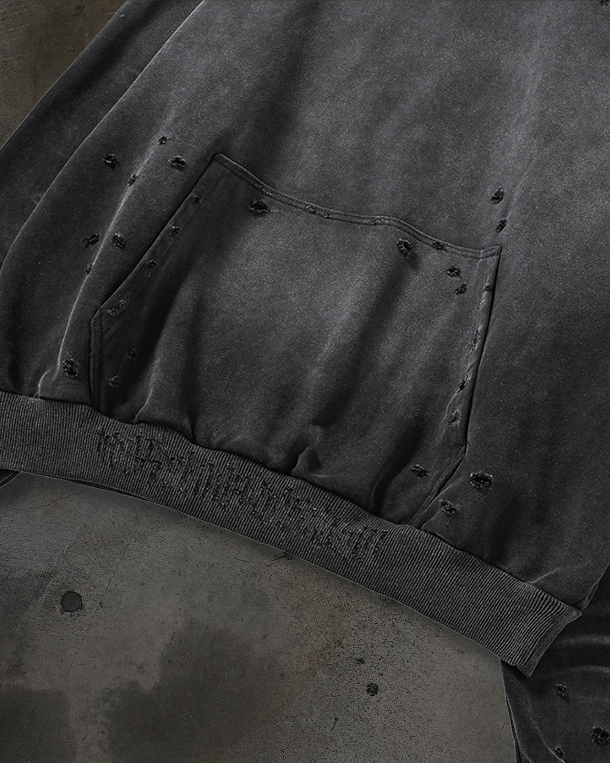 RUIN MASKED HOODIE (COAL)