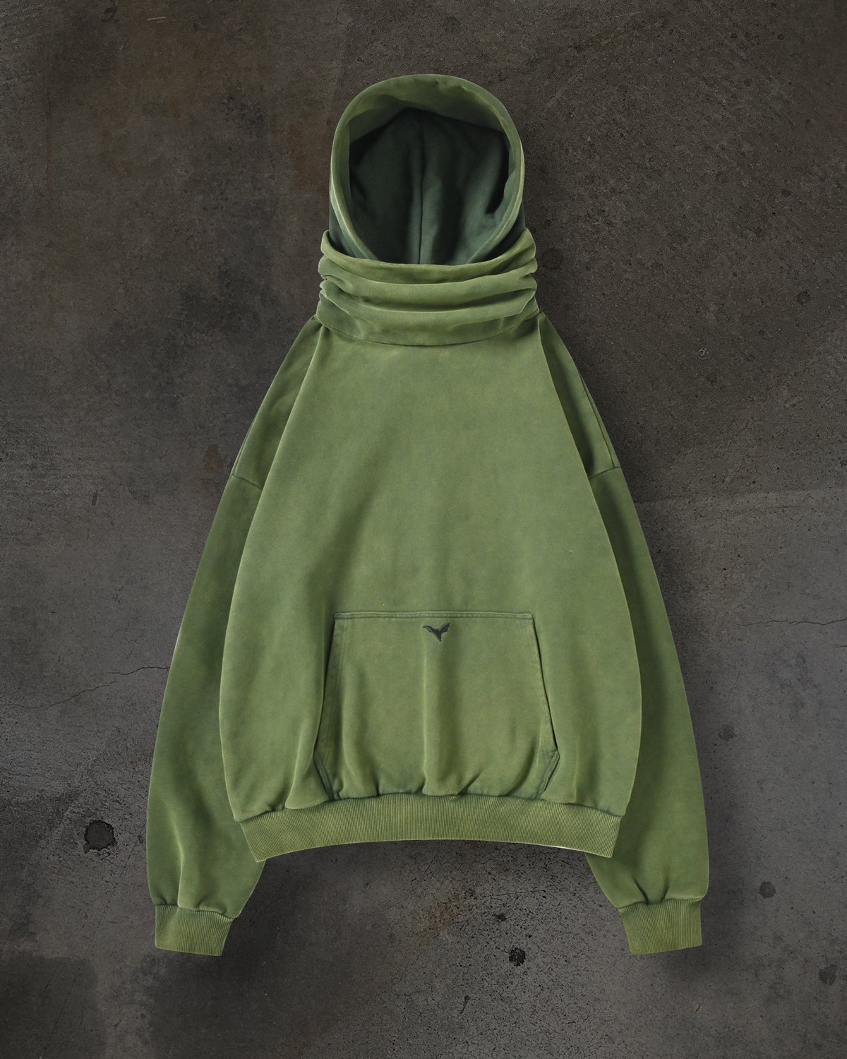 SUDADERA CON CAPUCHA Y MÁSCARA (MATCHA)