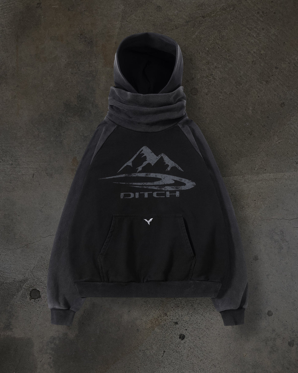 SUDADERA CON CAPUCHA Y MÁSCARA SUMMIT (CARBÓN/TÉRMICA)